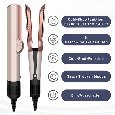 AeroGlide 2-in-1 Glätten & Föhnen in einem Schritt - Lucanu